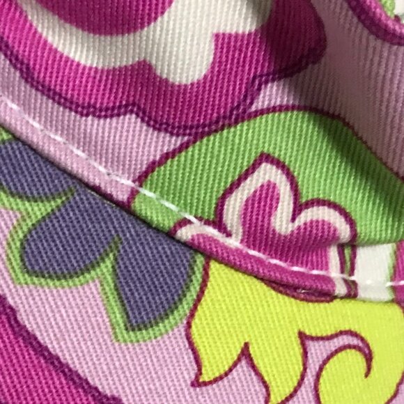ETRO Milano Women's Visor -Pink Purple Green Orange Print -Tie Detail Sz M NWOT - Picture 16 of 16